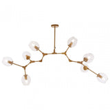 Abira 8 Bulb Gold Finish Pendant Lamp, Gold