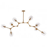 Abira 8 Bulb Gold Finish Pendant Lamp, Gold