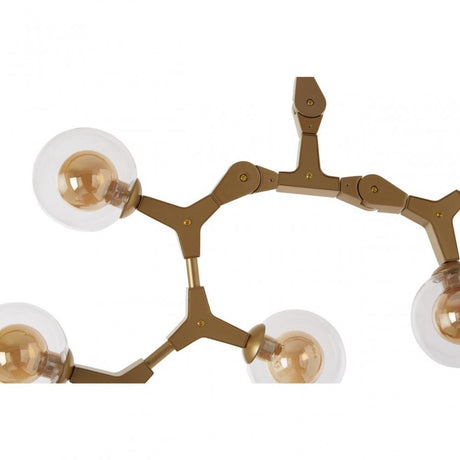 Abira 12 Bulb Gold Finish Pendant Lamp, Gold
