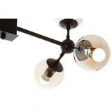 Abira 6 Bulb Matte Black Pendant Lamp, Black