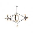 Abira 21 Bulb Matte Black Pendant Lamp, Black
