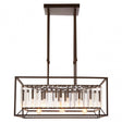 Akiko 6 Bulb Black Finish Pendant Lamp, Black