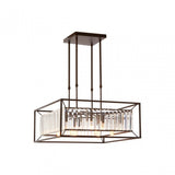 Akiko 6 Bulb Black Finish Pendant Lamp, Black