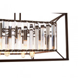 Akiko 6 Bulb Black Finish Pendant Lamp, Black