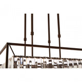 Akiko 6 Bulb Black Finish Pendant Lamp, Black