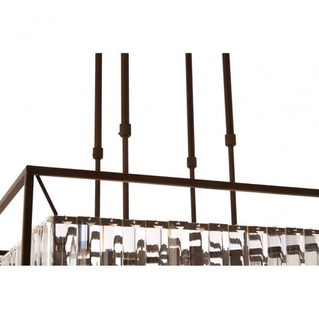 Akiko 6 Bulb Black Finish Pendant Lamp, Black