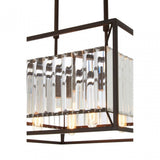 Akiko 4 Bulb Black Finish Pendant Lamp, Black
