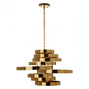 Alana 5 Bulb Gold Finish Pendant Lamp, Gold