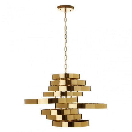 Alana 5 Bulb Gold Finish Pendant Lamp, Gold