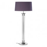 Skye Tall Acrylic / Tubular Base Floor Lamp, Silver