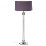 Skye Tall Acrylic / Tubular Base Floor Lamp, Silver