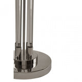 Skye Tall Acrylic / Tubular Base Floor Lamp, Silver