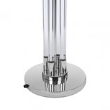 Skye Tall Acrylic / Tubular Base Floor Lamp, Silver