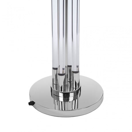 Skye Tall Acrylic / Tubular Base Floor Lamp, Silver