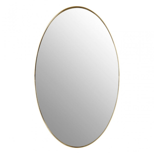 Cora Gold Finish Oval Wall Mirror, Gold