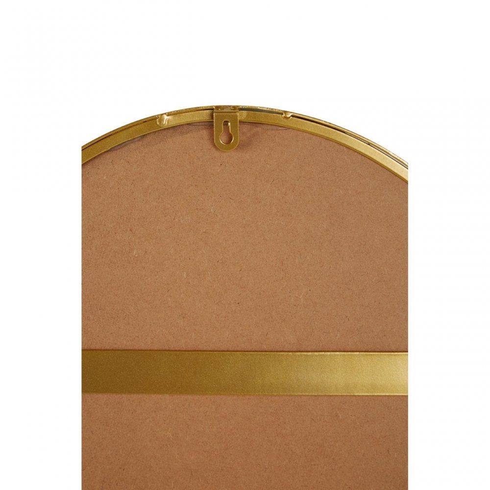 Cora Gold Finish Oval Wall Mirror, Gold