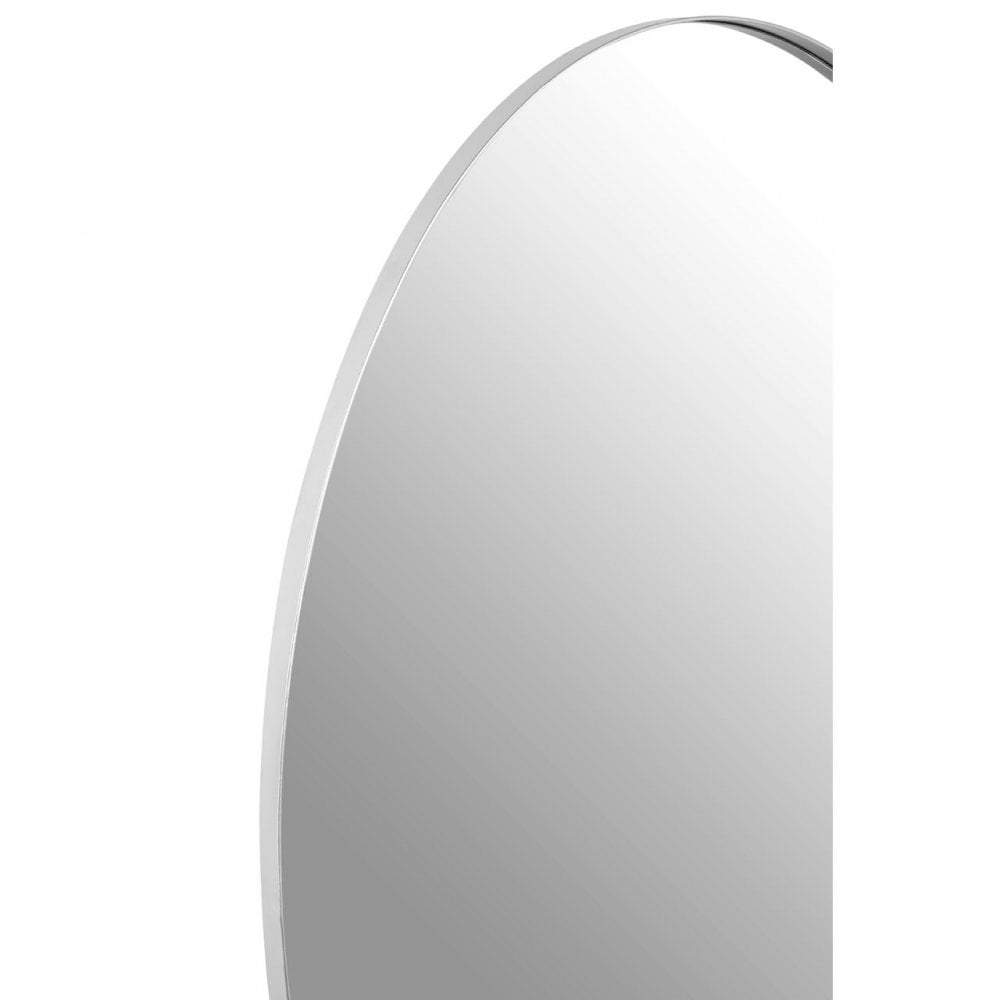 Cora Silver Oval Wall Mirror, Silver