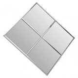 Reva Diamond Frame Wall Mirror, Silver