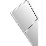 Reva Diamond Frame Wall Mirror, Silver