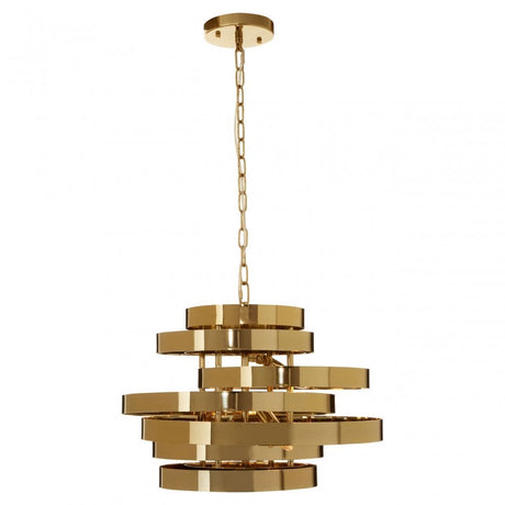Alana 4 Bulb Gold Finish Pendant Lamp, Gold
