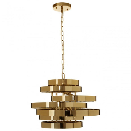 Alana 4 Bulb Gold Finish Pendant Lamp, Gold