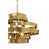 Alana 4 Bulb Gold Finish Pendant Lamp, Gold