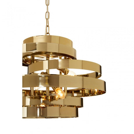 Alana 4 Bulb Gold Finish Pendant Lamp, Gold