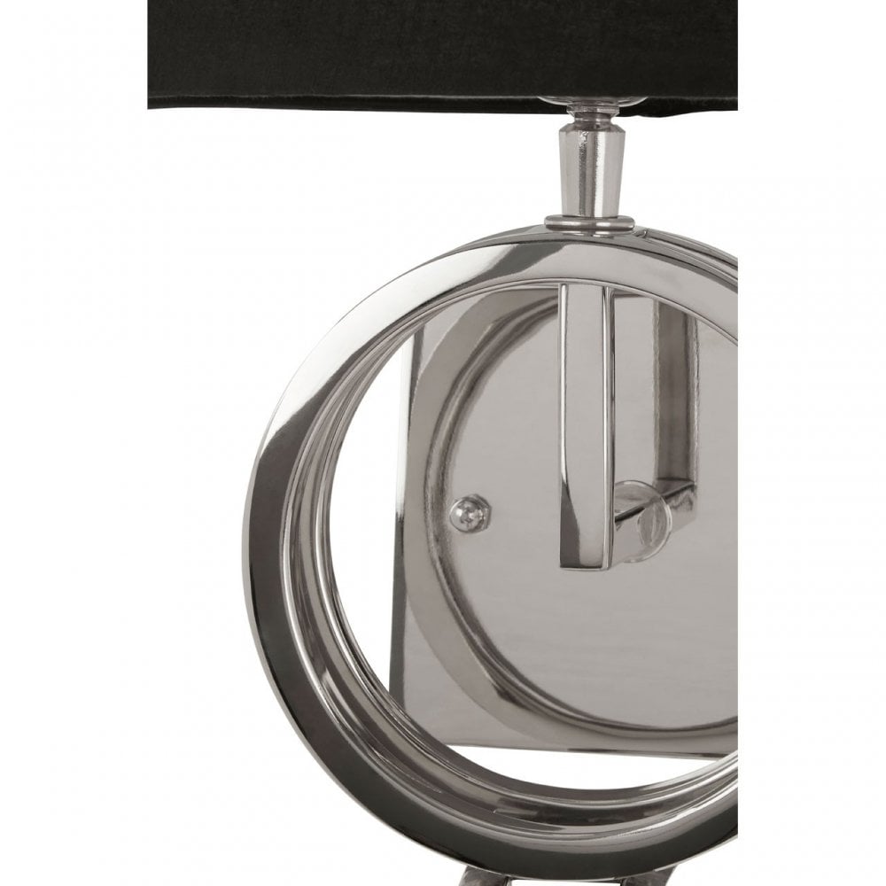 Skye Wall Lamp With Asymmetric Ring Base, Silver