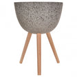 Darnell Large Grey Speckled Planter, Grey