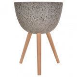 Darnell Large Grey Speckled Planter, Grey