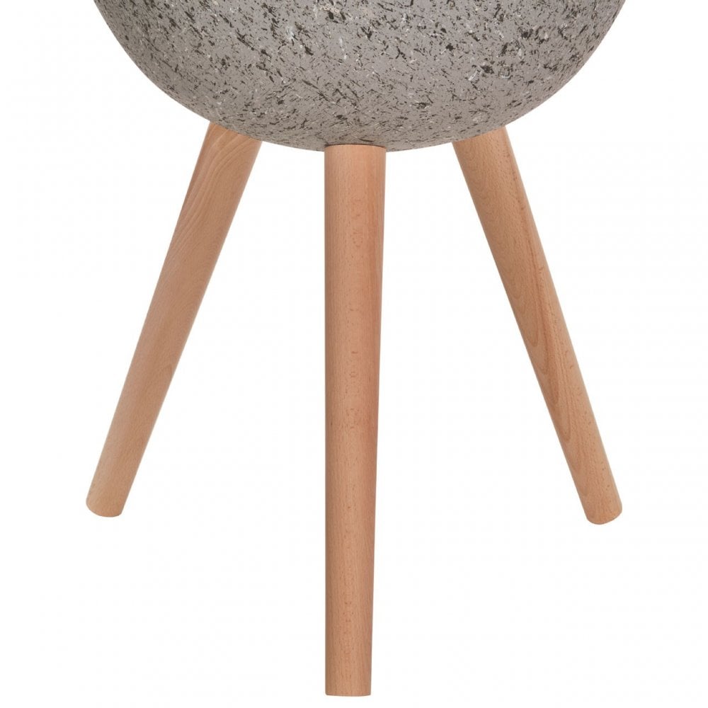 Darnell Large Grey Speckled Planter, Grey