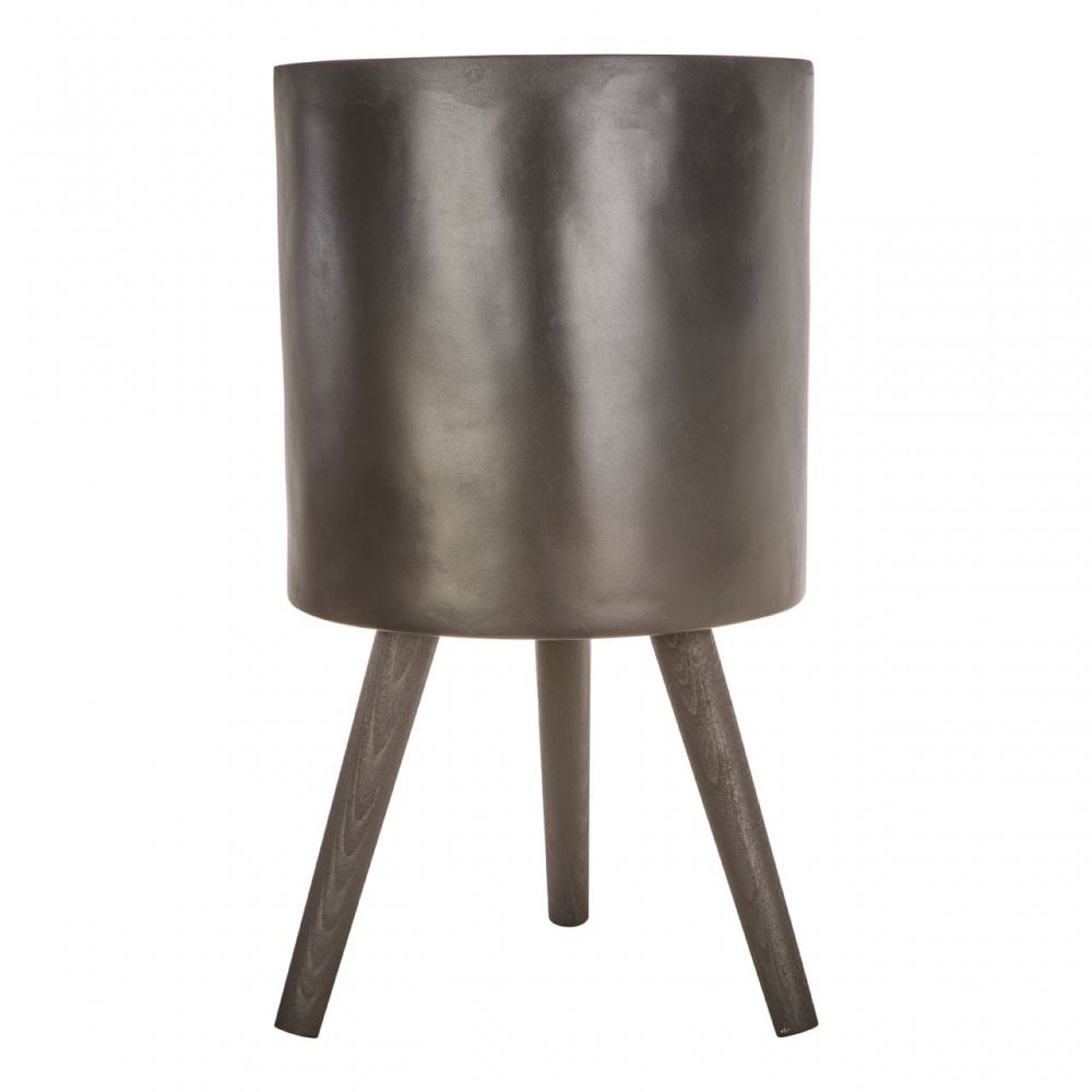 Darnell Large Black Finish Planter, Black