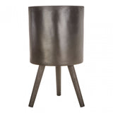 Darnell Large Black Finish Planter, Black