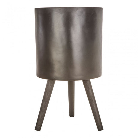 Darnell Large Black Finish Planter, Black