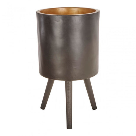 Darnell Large Black Finish Planter, Black