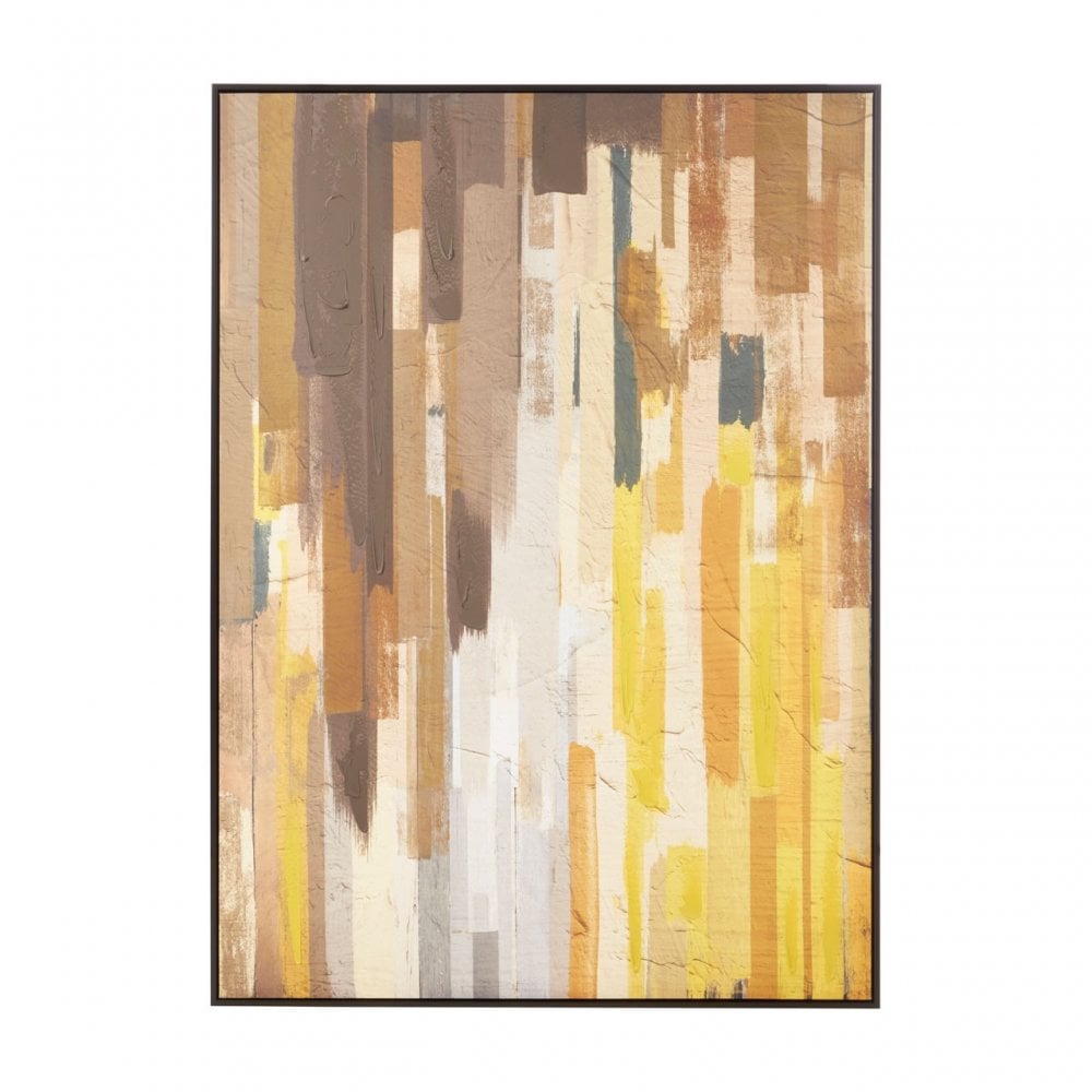 Astratto Ochre Canvas Wall Art, Yellow