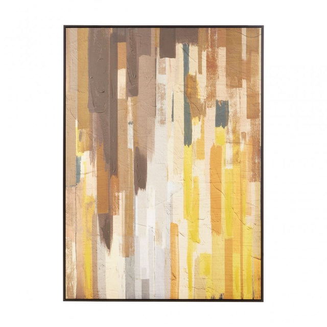 Astratto Ochre Canvas Wall Art, Yellow