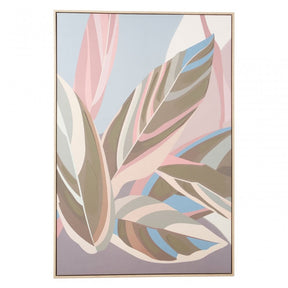 Astratto Canvas Multileafs Wall Art, Green