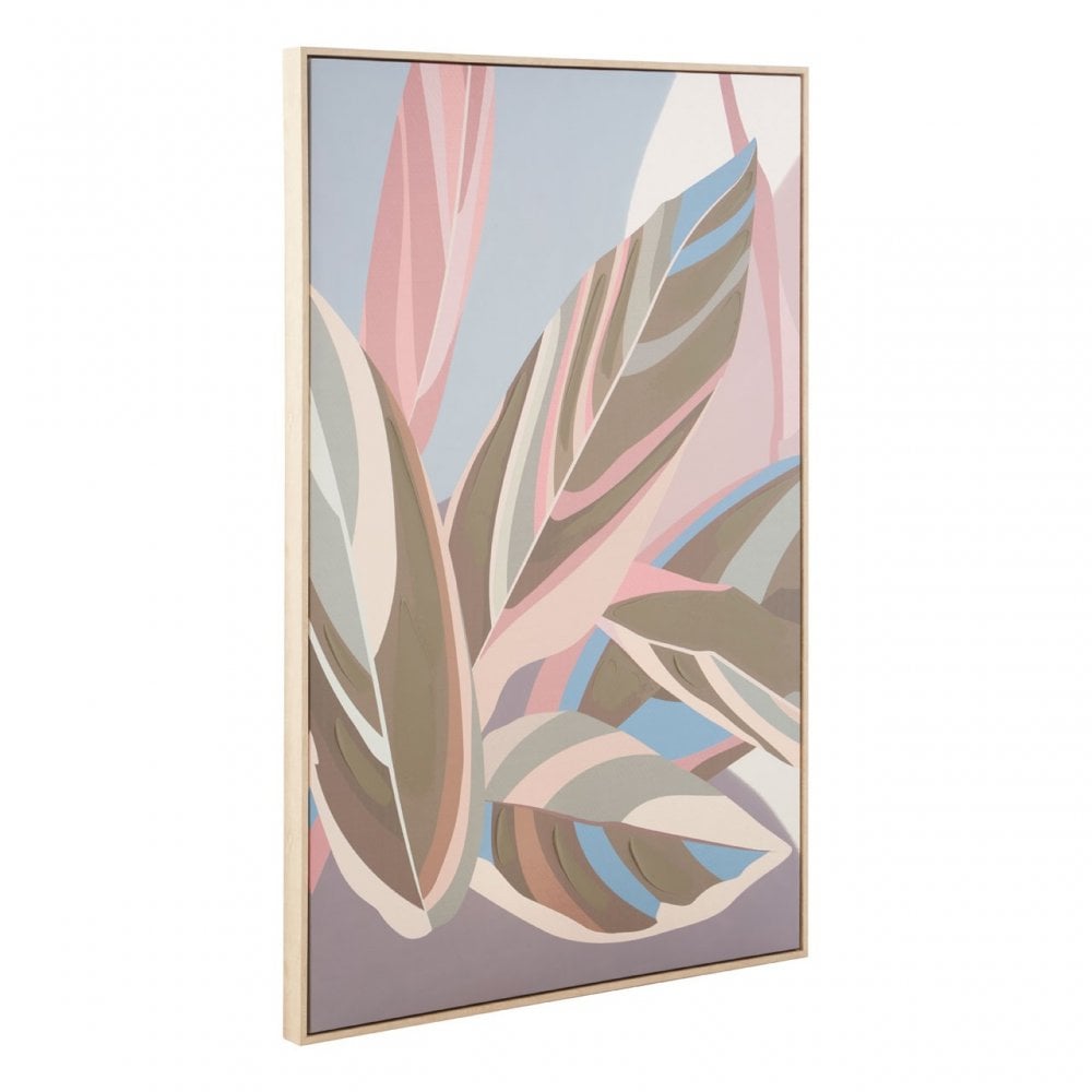 Astratto Canvas Multileafs Wall Art, Green