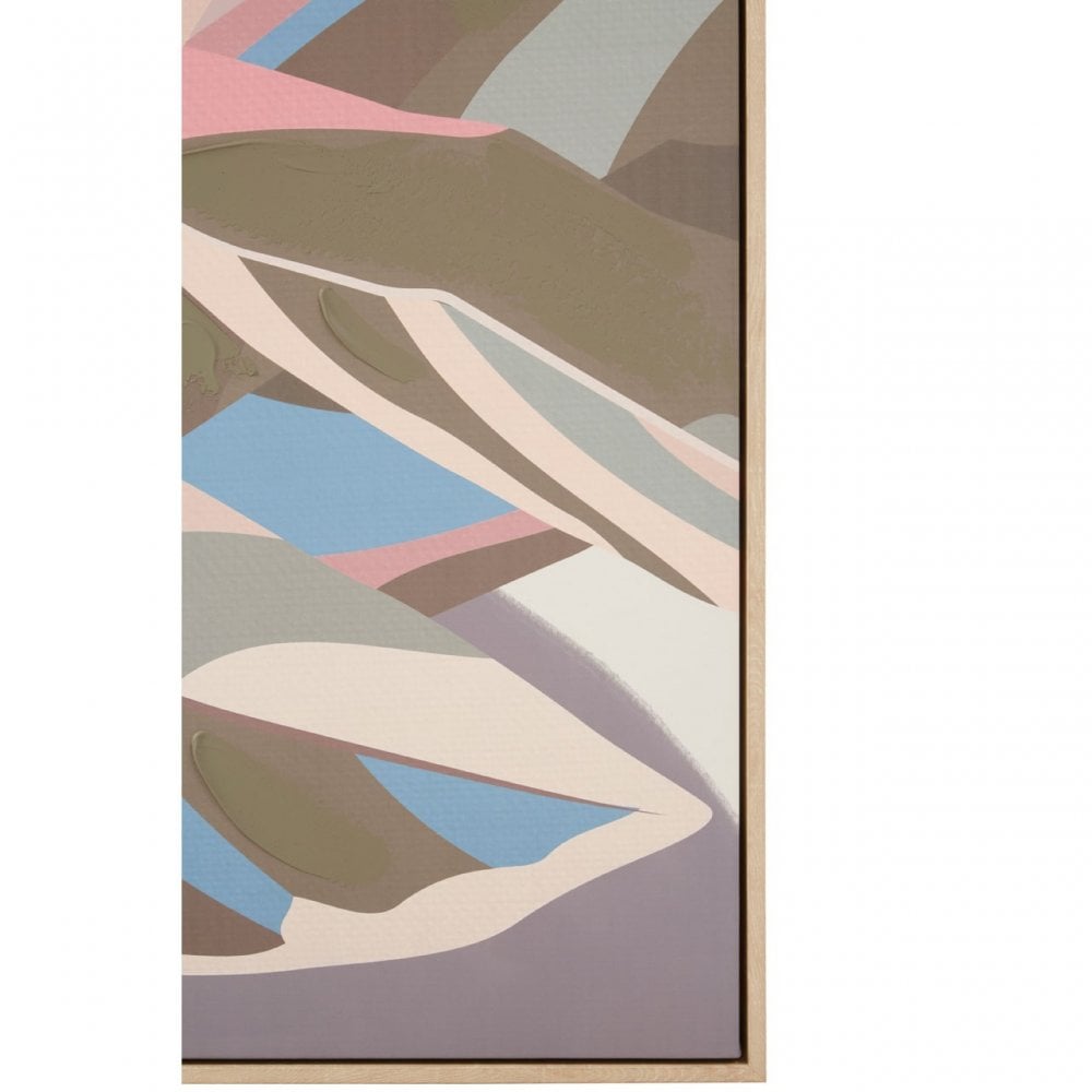 Astratto Canvas Multileafs Wall Art, Green