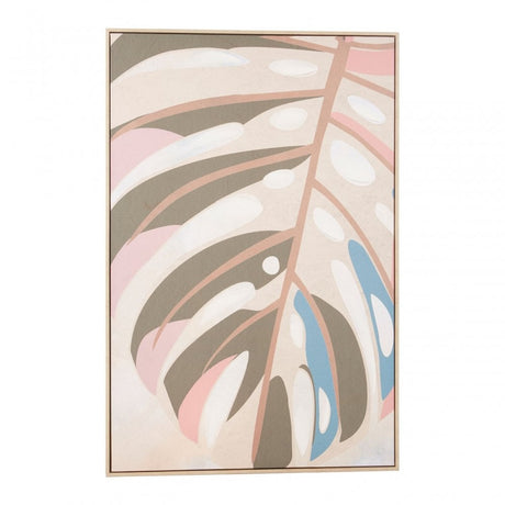Astratto Canvas Leaf Design Wall Art, Green