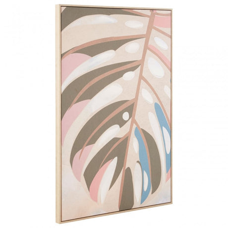 Astratto Canvas Leaf Design Wall Art, Green
