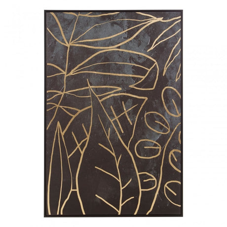 Astratto Canvas Black And Gold Wall Art, Black