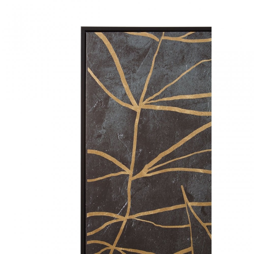 Astratto Canvas Black And Gold Wall Art, Black