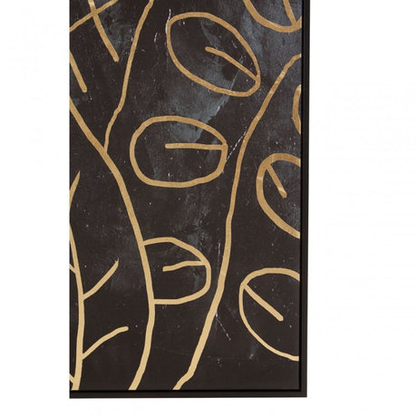 Astratto Canvas Black And Gold Wall Art, Black