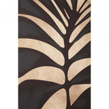 Astratto Canvas Black Leaf Design Wall Art, Black