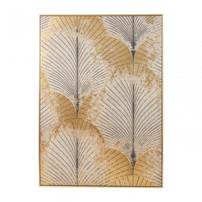 Astratto Canvas Grey And Gold Finish Wall Art, Grey
