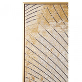 Astratto Canvas Grey And Gold Finish Wall Art, Grey