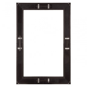 Kensington Townhouse Leather Frame Mirror, Black