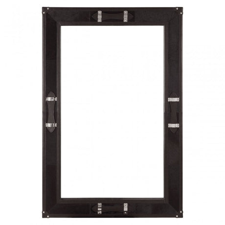Kensington Townhouse Leather Frame Mirror, Black